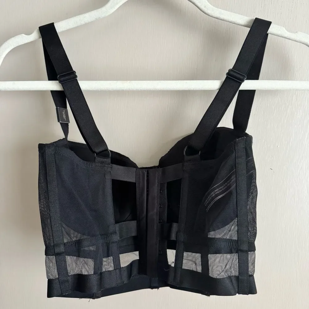 Victoria's Secret Black Quilted Bustier Bra